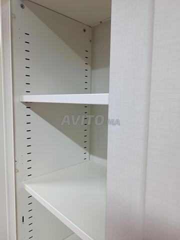 Armoire haute blanche porte coulissante 120x200cm