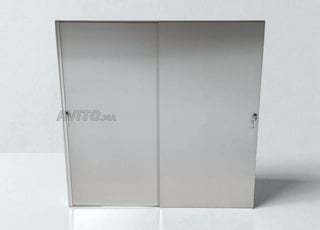 Armoire haute blanche porte coulissante 200x200cm