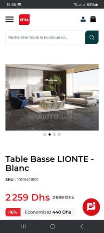 Table basse kitea neuf jamais utilisé 