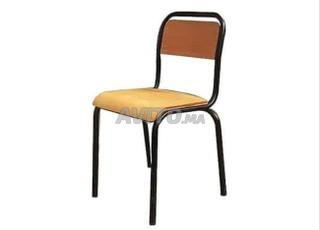 Chaise semi-métallique petit modèle Dossier carré 