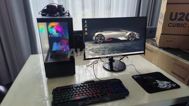 Game pc i7 7700 16gb, carte graphic 8gb, 24 ecran