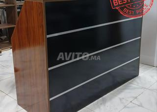 BUREAU COMPTOIR D'ACCUEIL AVEC CAISSON