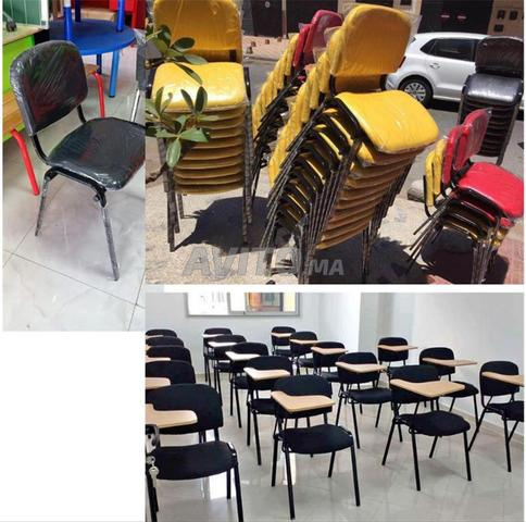 LES CHAISE AVEC ECRITOIRE POUR ECOLAE للمدارس
