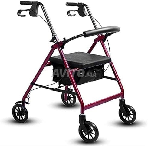 DÉAMBULATEUR AVEC ROUE ET FREIN ET CHAISE