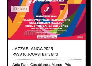 billet JAZZABLANCA 10-11-12 juillet 