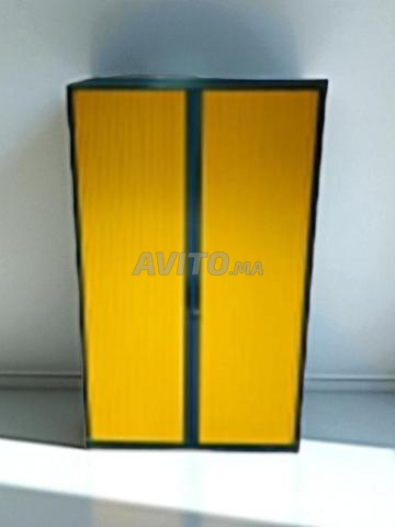 Armoire haute 120x200cm bi-color gris marron - 2