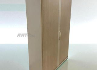 Armoire haute Steelcase bi color blanche 120x200