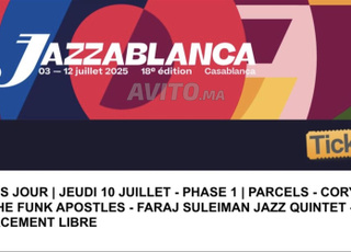 Ticket Jazzablanca jeudi 10 juillet 
