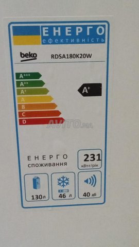 Frigo BEKO 130L Silencieux, économique, bon état