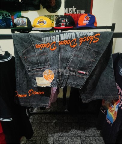 Original Vintage Baggy Denim Jort By Shock down