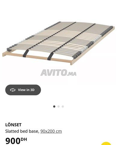 Lit Hemnes (ikea) en parfait état avec sommier - 2