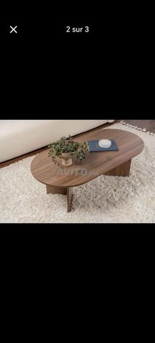table basse couleur noyer en mdf, 120 /60