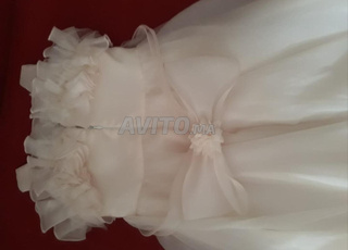 Robe saumon 8-9 ans  avec serre-tête solde 300 dh 