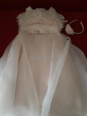 Robe saumon 8-9 ans  avec serre-tête solde 300 dh  - 2