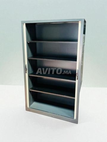 Armoire haute métallique bi-color beige Marcadet - 2