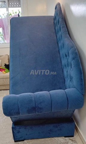 Fauteuil Bleu Royal Velours