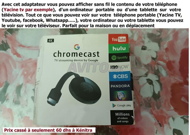Chromecast 4K voir votre téléphone sur votre TV