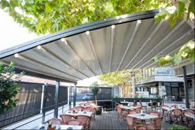 pergola en aluminium à toile système retractable