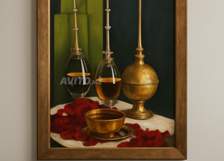 2 Tableaux 115x80 cm Cadre Bois – Original