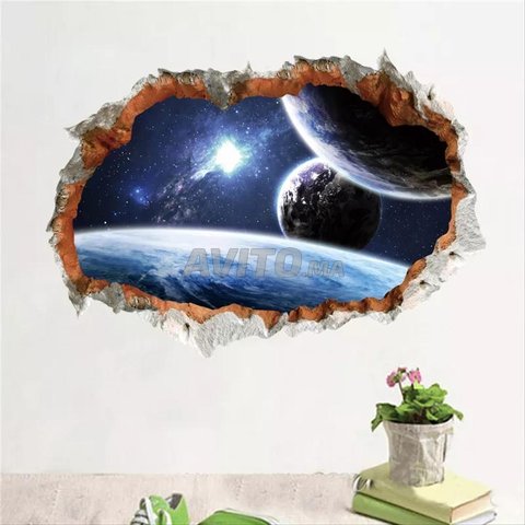 Espace Galaxy 3D Sticker Mural Maison