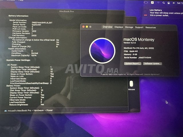MacBook Pro M2 13 pouces 8 Go/256 Go 