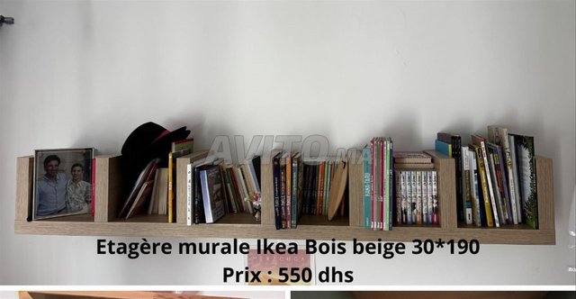 Etagère bibliothèque Ikea bois beige