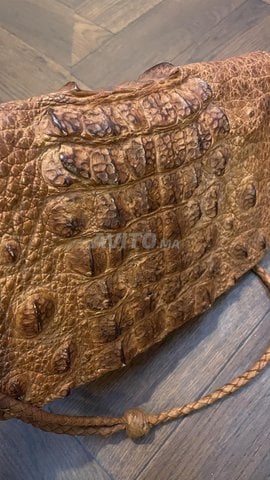 Sac vintage en cuir de crocodile authentique