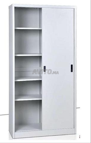 Armoire haute Steeplechase bi-color grise 