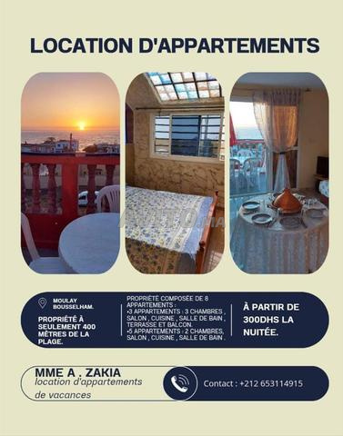 Vacances à Moulay Bouselham 400 m de la plage