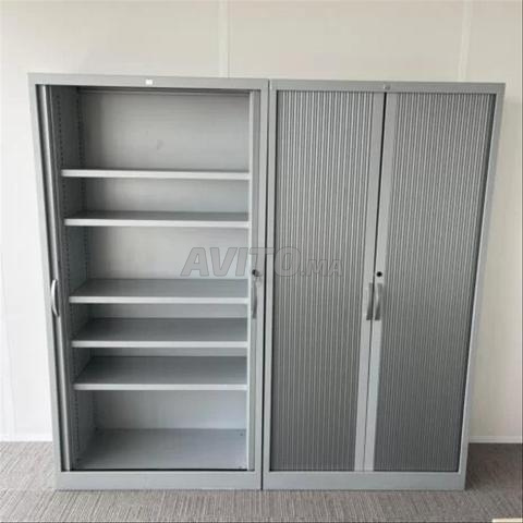 armoire métallique haute porte a rideaux  - 2