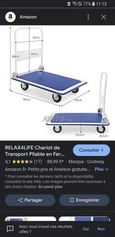 Chariot pliant transport