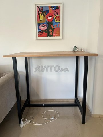 Table haute 120x70cm (105cm haut) en hêtre