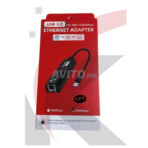 Adaptateur USB 3.0, Type C vers Ethernet RJ45