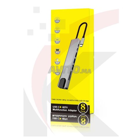 Hub USB Type C Multiport Adaptateur 8 in 1