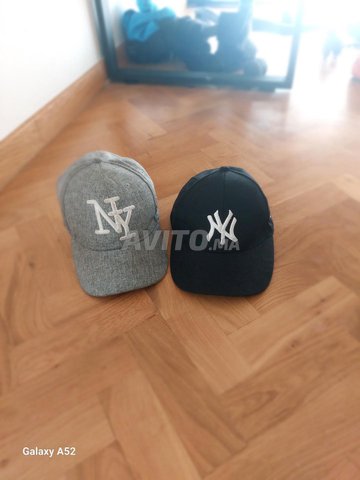 lot 2 casquette new yera noir et gris
