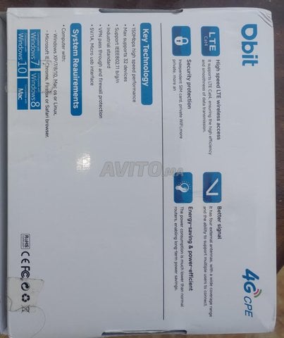 Modem 4G Lte, 300Mbps, Routeur WiFi 6 et RJ45 NEUF