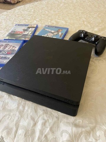 playstation 4 slim 3 games 1 manettes