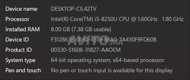 HP ELITEBOOK I5 8250U 8GB RAM 256 GB SSD