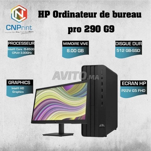 ORDINATEUR DE BUREAU HP PRO G9 ECRAN HP P22VFHD