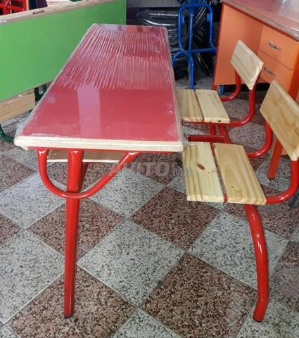 les chaise deux place avec table scolaire