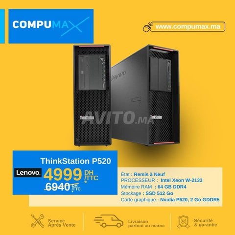 Lenovo ThinkStation P520 MULTI-AFFICHAGE 4K