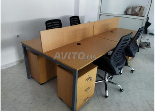 Bureau multiplace en bois et semi métallique SF 