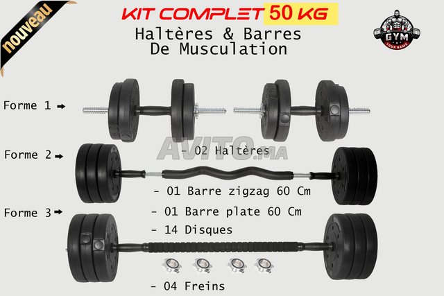 Pack 50 KG De Musculation - Neuf -