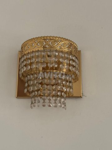 Set luminaire en cristal Lustre et 2 appliques