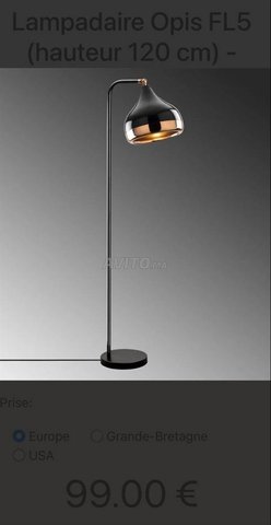 Lampe (orientable) sur pied - Hauteur 120cm