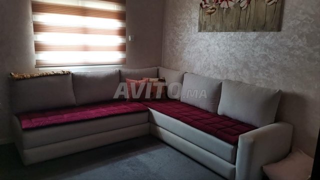 Salon en L tissu anti taches