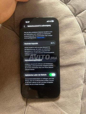 Iphone 14 Pro - 85 batterie - Khariji Allemagne 
