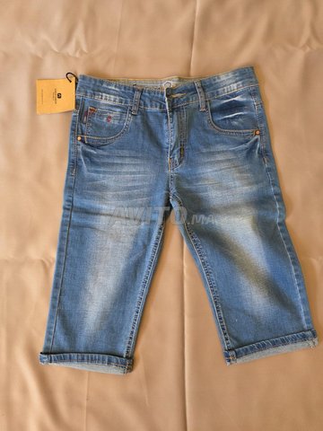 Bermuda jean taille jr 14 ans bleu