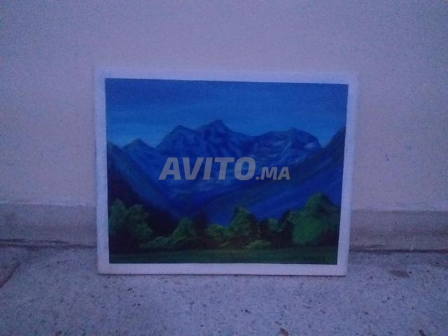 لوحة فنية تعبر عن الوحد في الغابة تدومها السلام🌲🌉