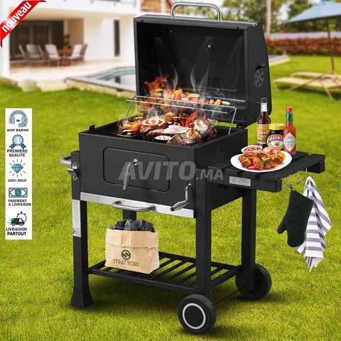Chariot Barbecue Charbon XXL - Avec Couvercle